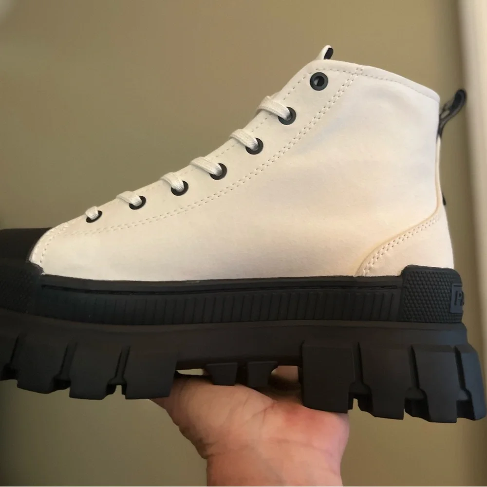 🆕 Palladium Women's Revolt Hi TX Platform Boots White.  Size 11 - Picture 4 of 14